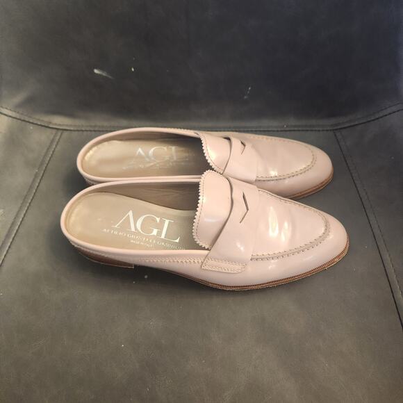 AGL Stud Trim Penny Loafer Mule Pale Raby size 40 - Picture 1 of 6